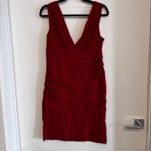 Le Chateau Deep Red Mini bandage Dress